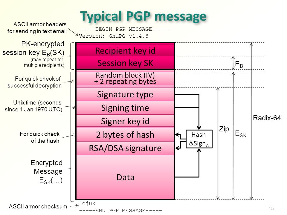 Typical PGP Message